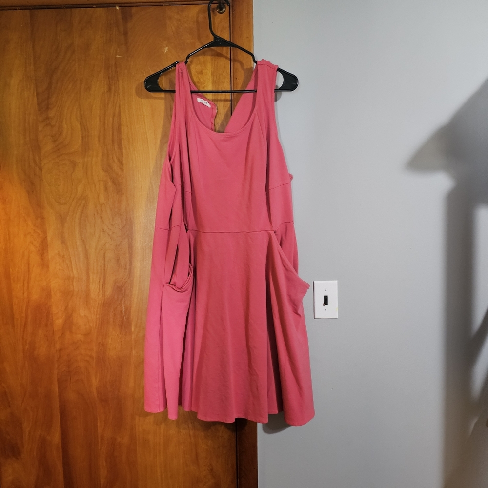 Coral skater dress